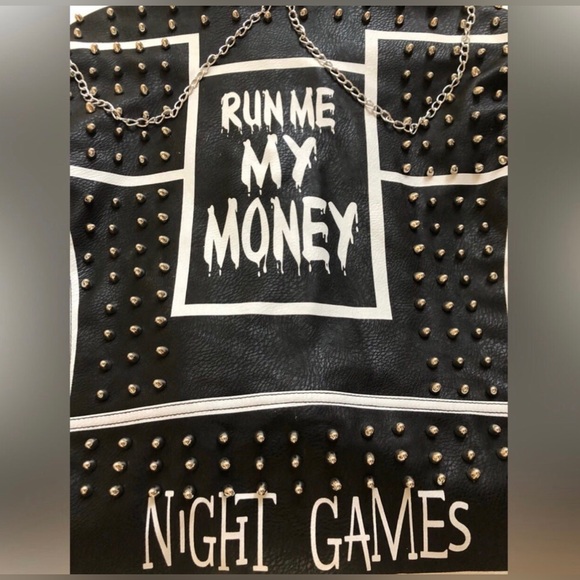 AZALEA WANG RUN ME MY MONEY STUDDED MOTO JACKET - Picture 1 of 12